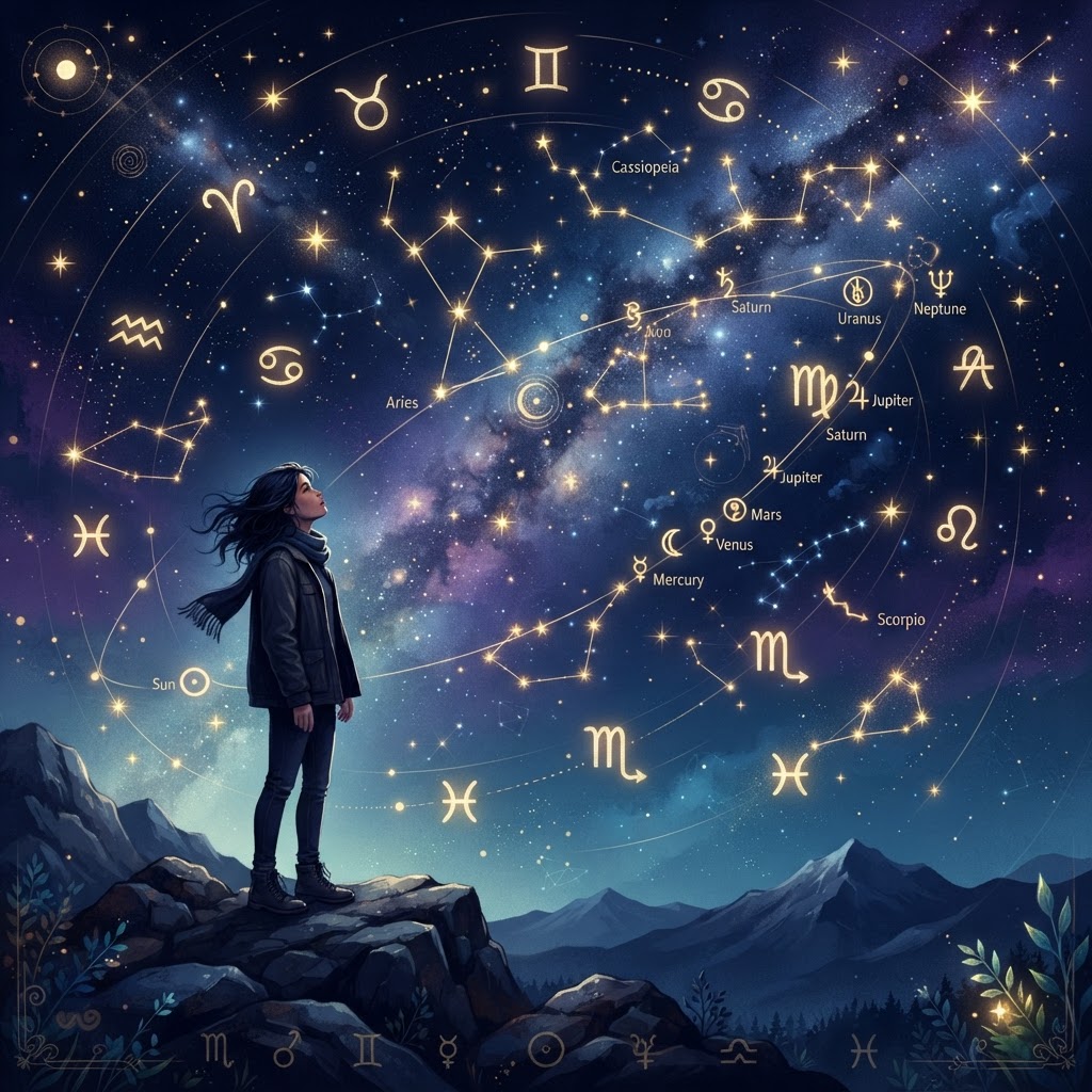 Sidereal Astrology Calculator Birth Chart celestial background